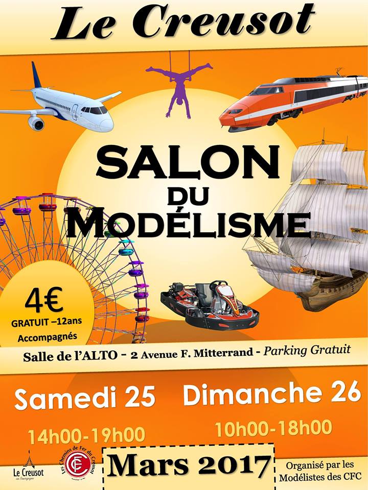 affiche du salon du modélisme - Creusot (71)